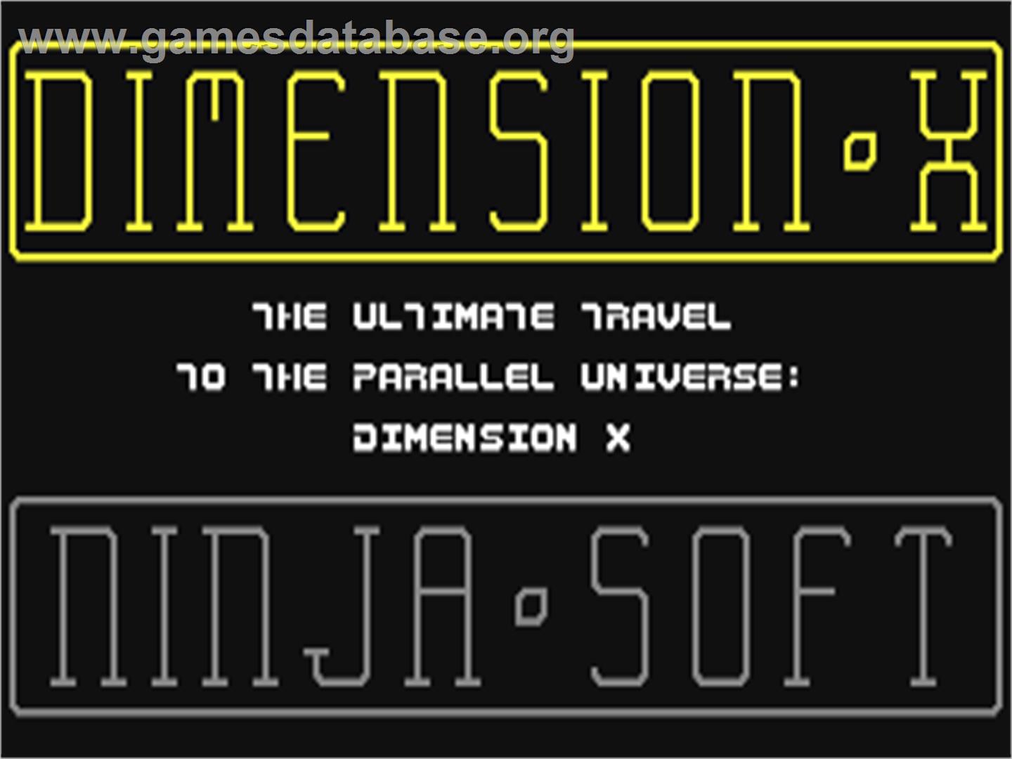 Dimension X - Commodore 64 - Artwork - Title Screen