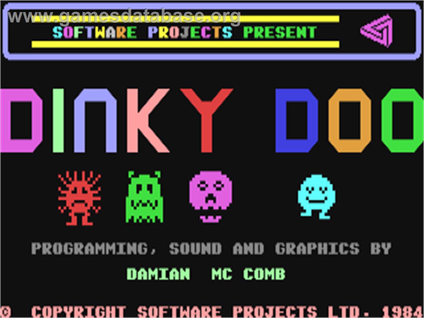Dinky Doo - Commodore 64 - Artwork - Title Screen
