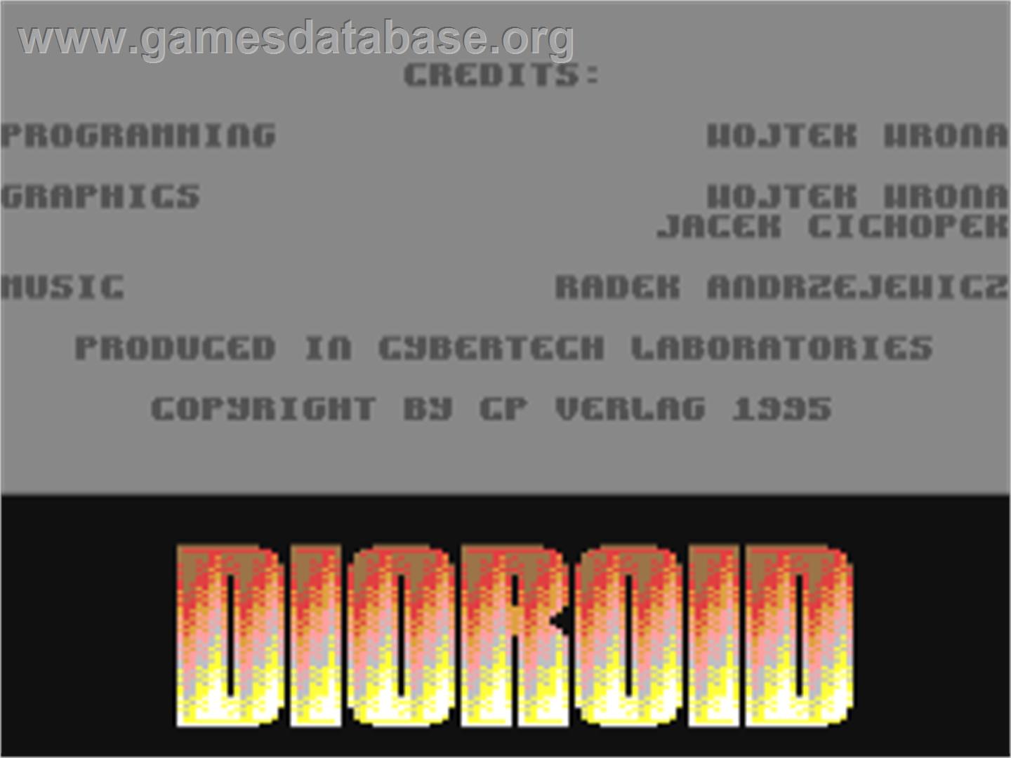 Dioroid - Commodore 64 - Artwork - Title Screen