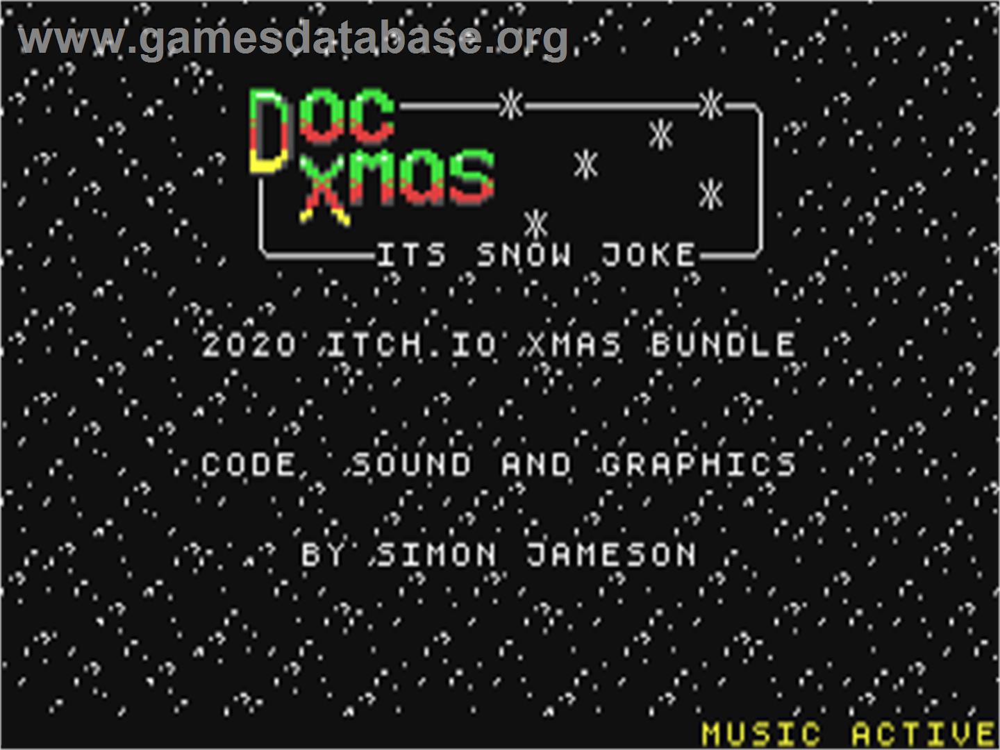 Doc Xmas - Commodore 64 - Artwork - Title Screen