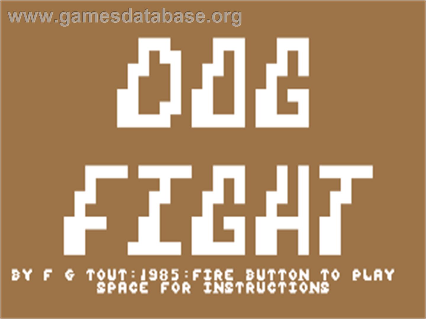 Dogfight (PCW) - Commodore 64 - Artwork - Title Screen