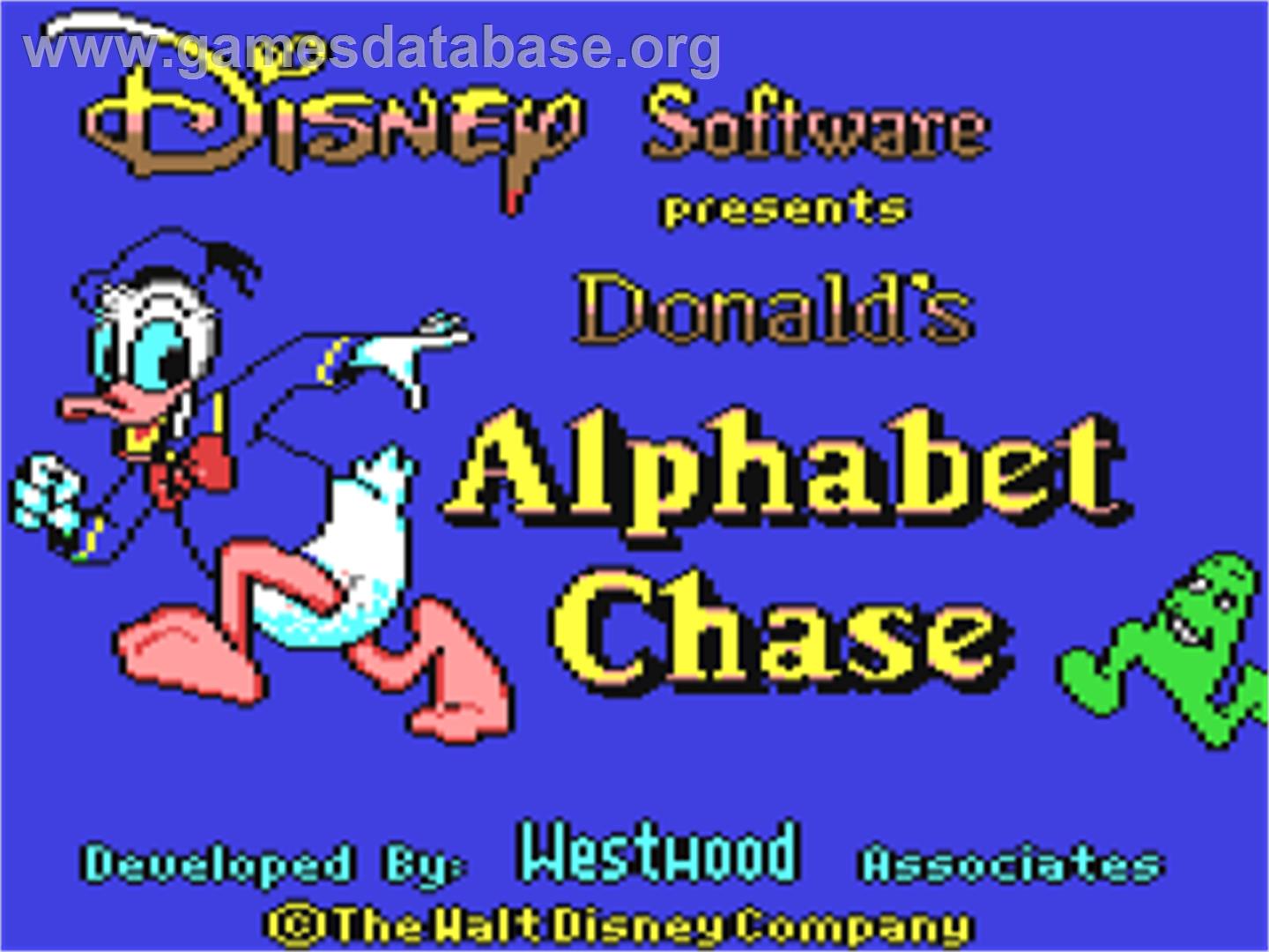 Donald's Alphabet Chase - Commodore 64 - Artwork - Title Screen