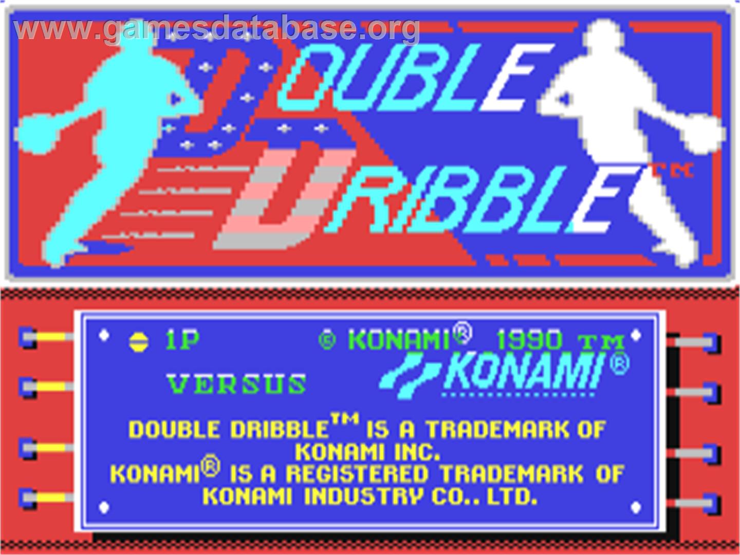 Double Dribble - Commodore 64 - Artwork - Title Screen
