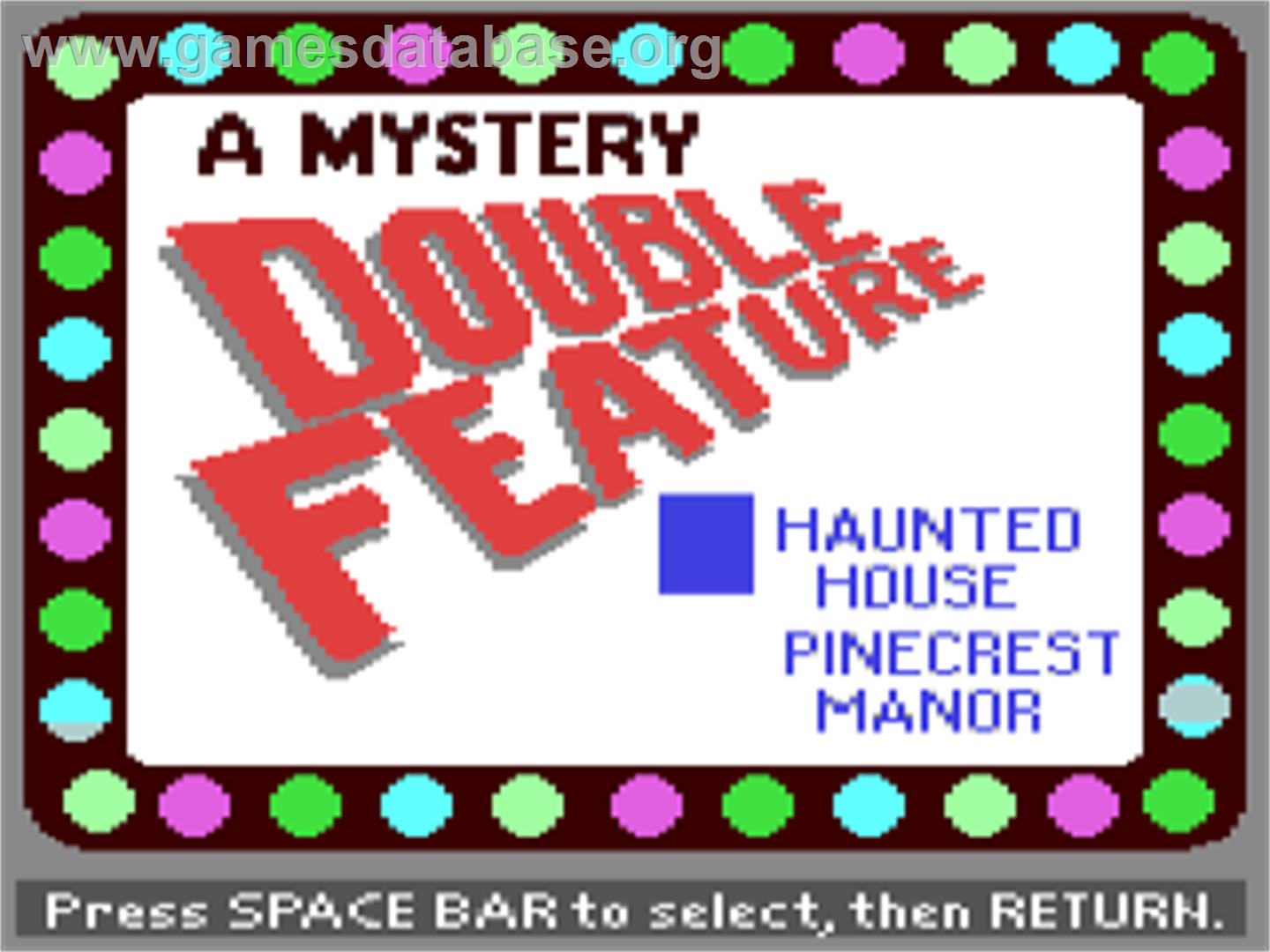 Double Feature - Haunted House - Commodore 64 - Artwork - Title Screen