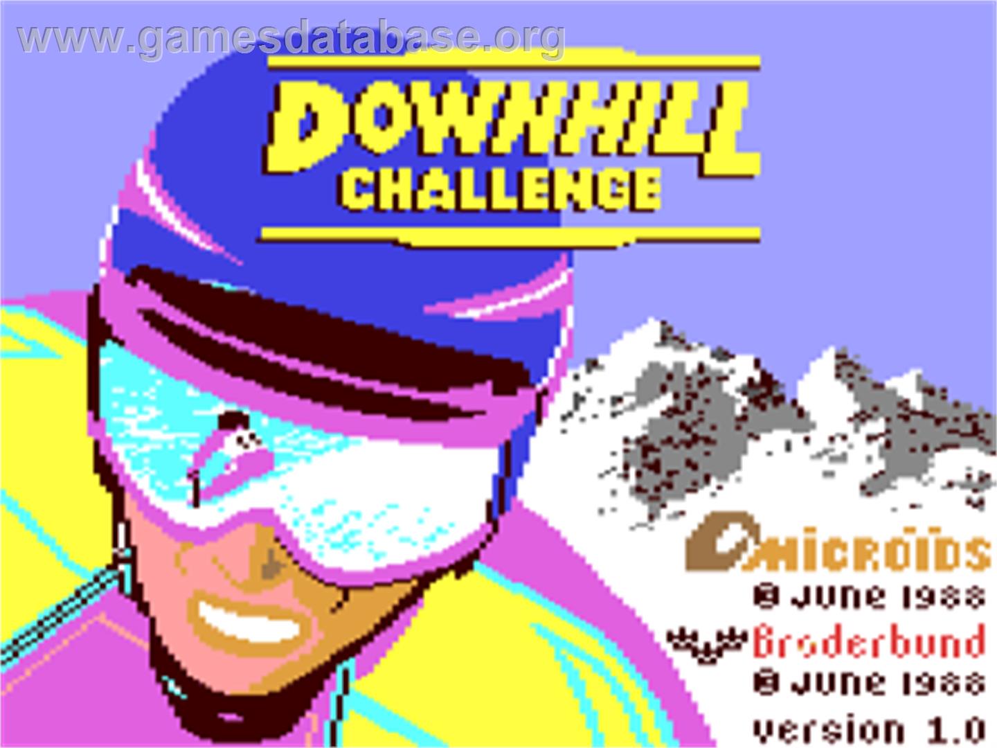 Downhill Challenge (2018) - Commodore 64 - Artwork - Title Screen