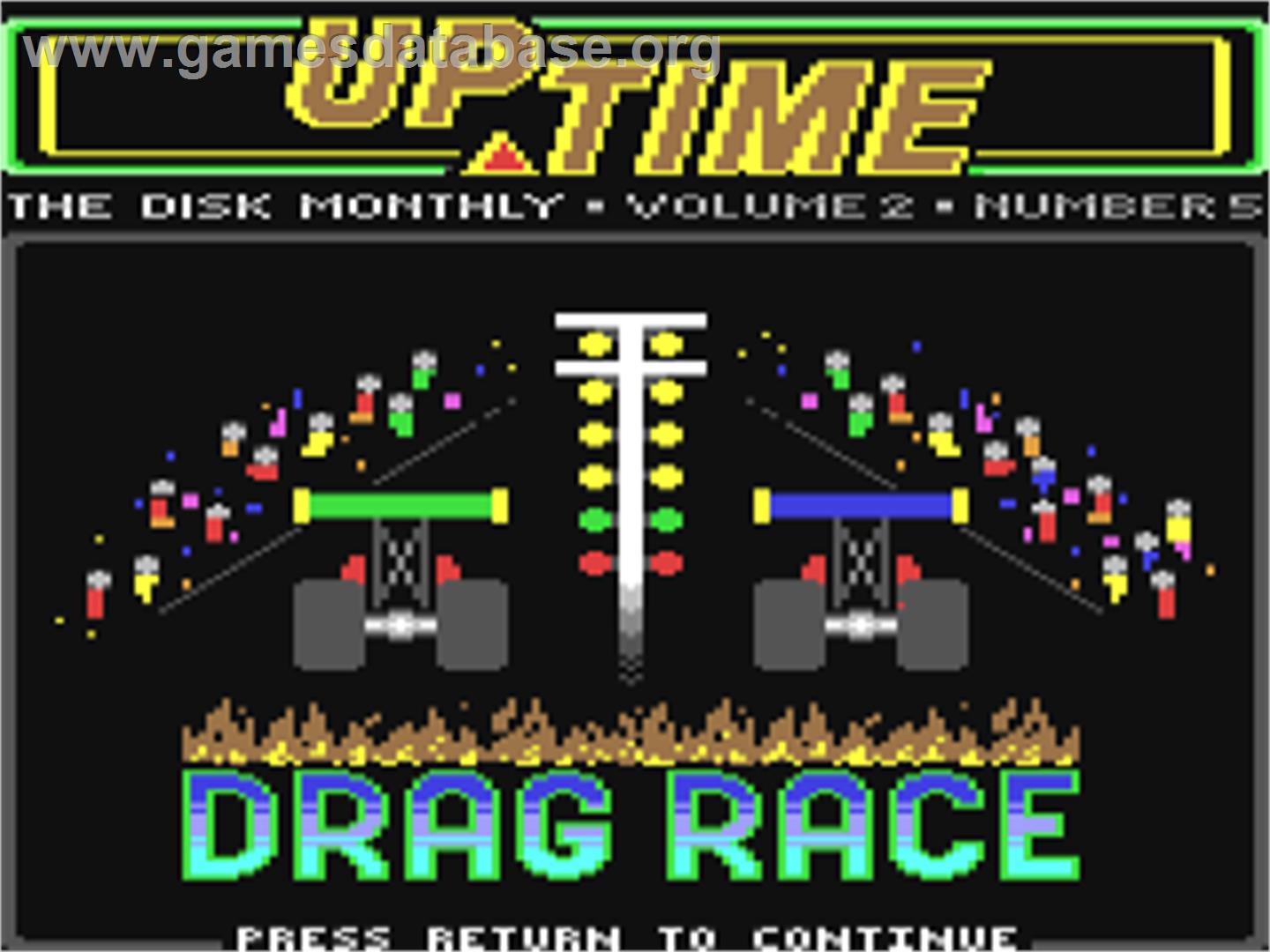Drag Race - Commodore 64 - Artwork - Title Screen