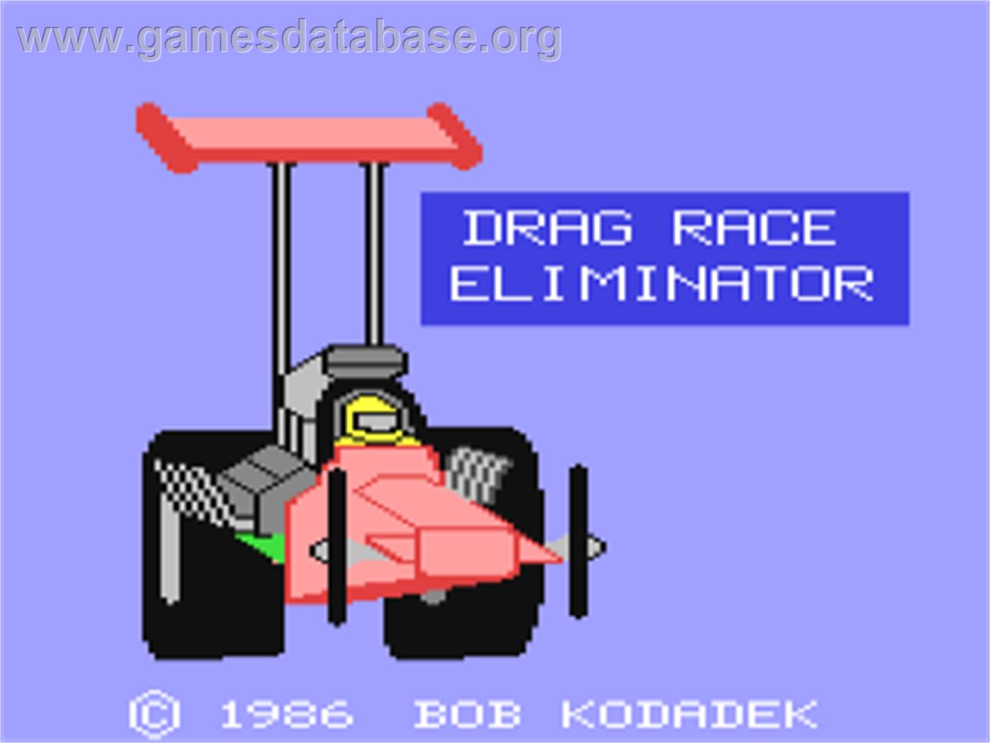 Drag Race Eliminator - Commodore 64 - Artwork - Title Screen