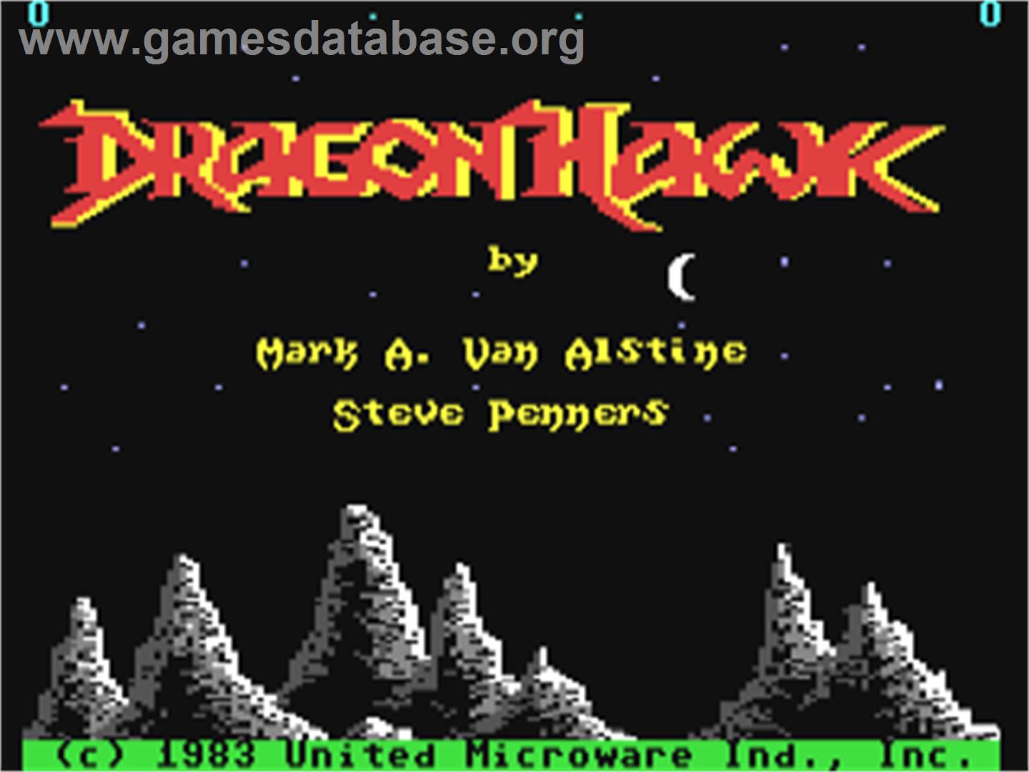 Dragonhawk - Commodore 64 - Artwork - Title Screen