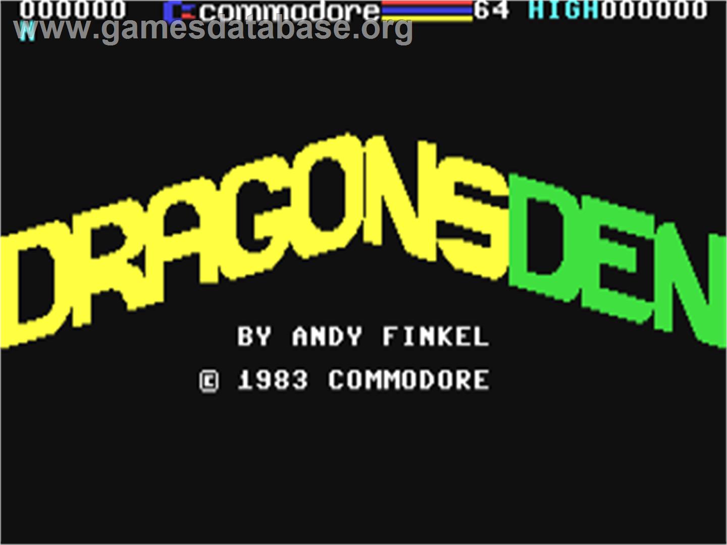 Dragonsden - Commodore 64 - Artwork - Title Screen