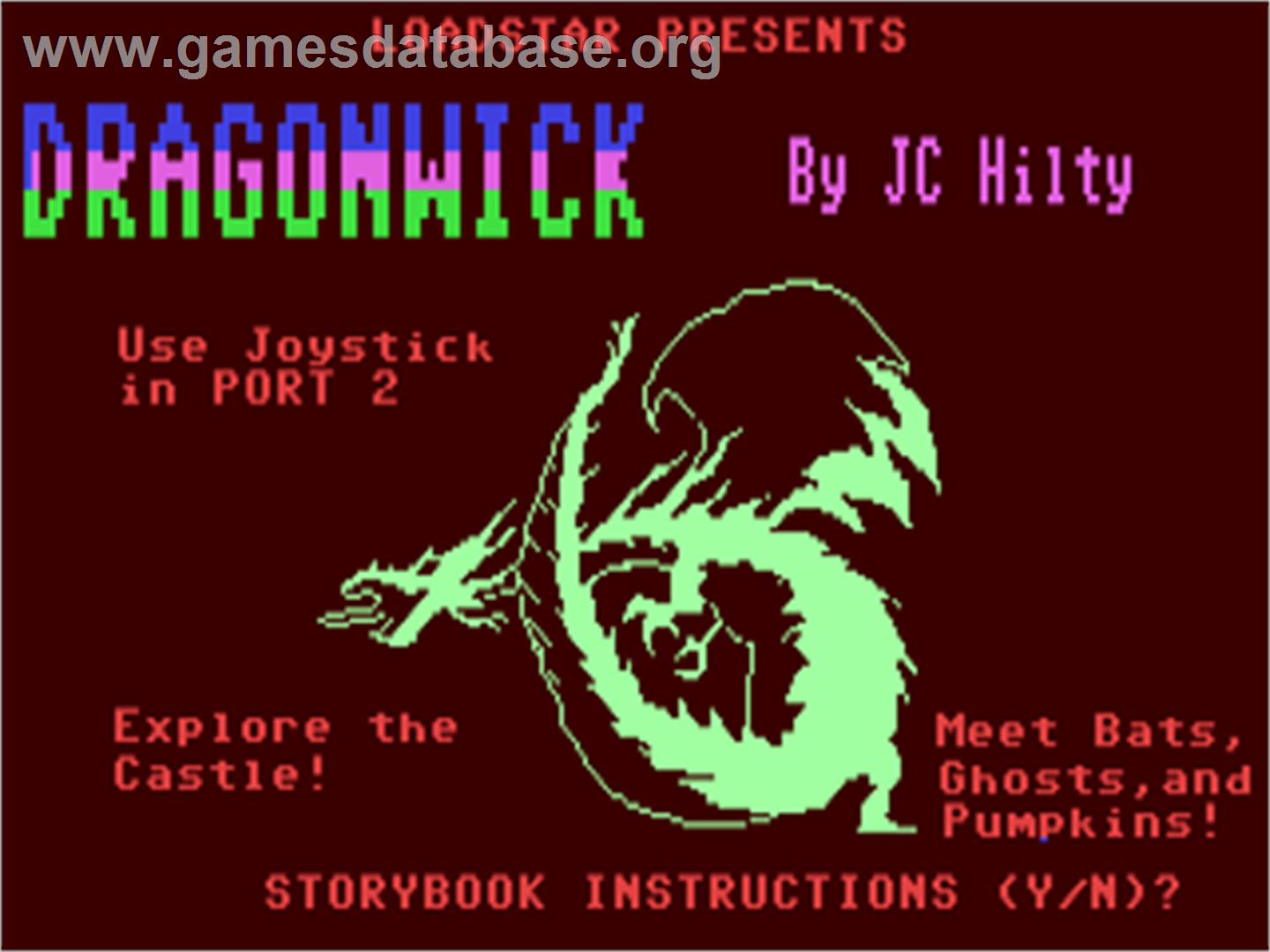 Dragonwick - Commodore 64 - Artwork - Title Screen