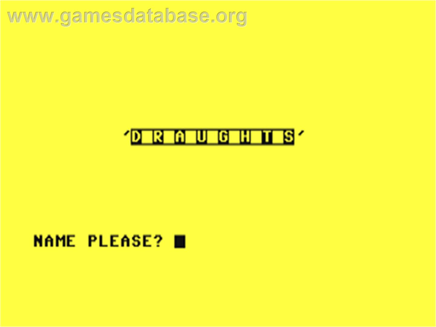 Draughts - Commodore 64 - Artwork - Title Screen