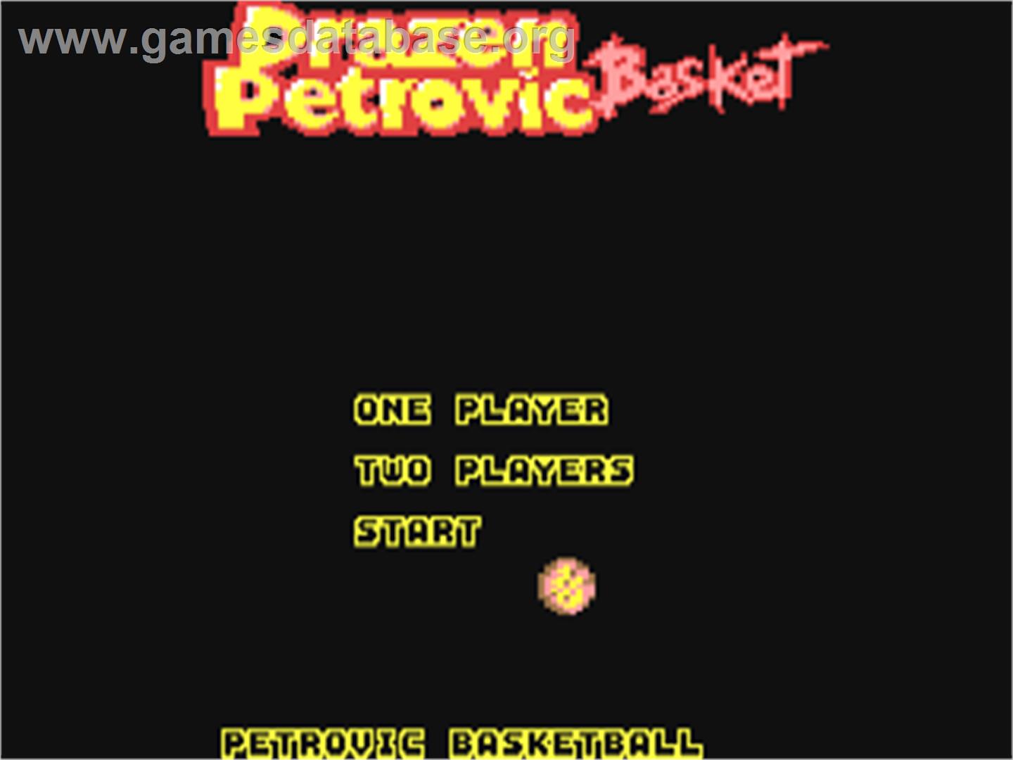 Drazen Petrovic Basket - Commodore 64 - Artwork - Title Screen