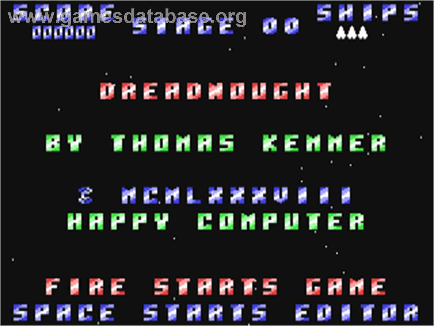 Dreadnought (Markt & Technik) - Commodore 64 - Artwork - Title Screen