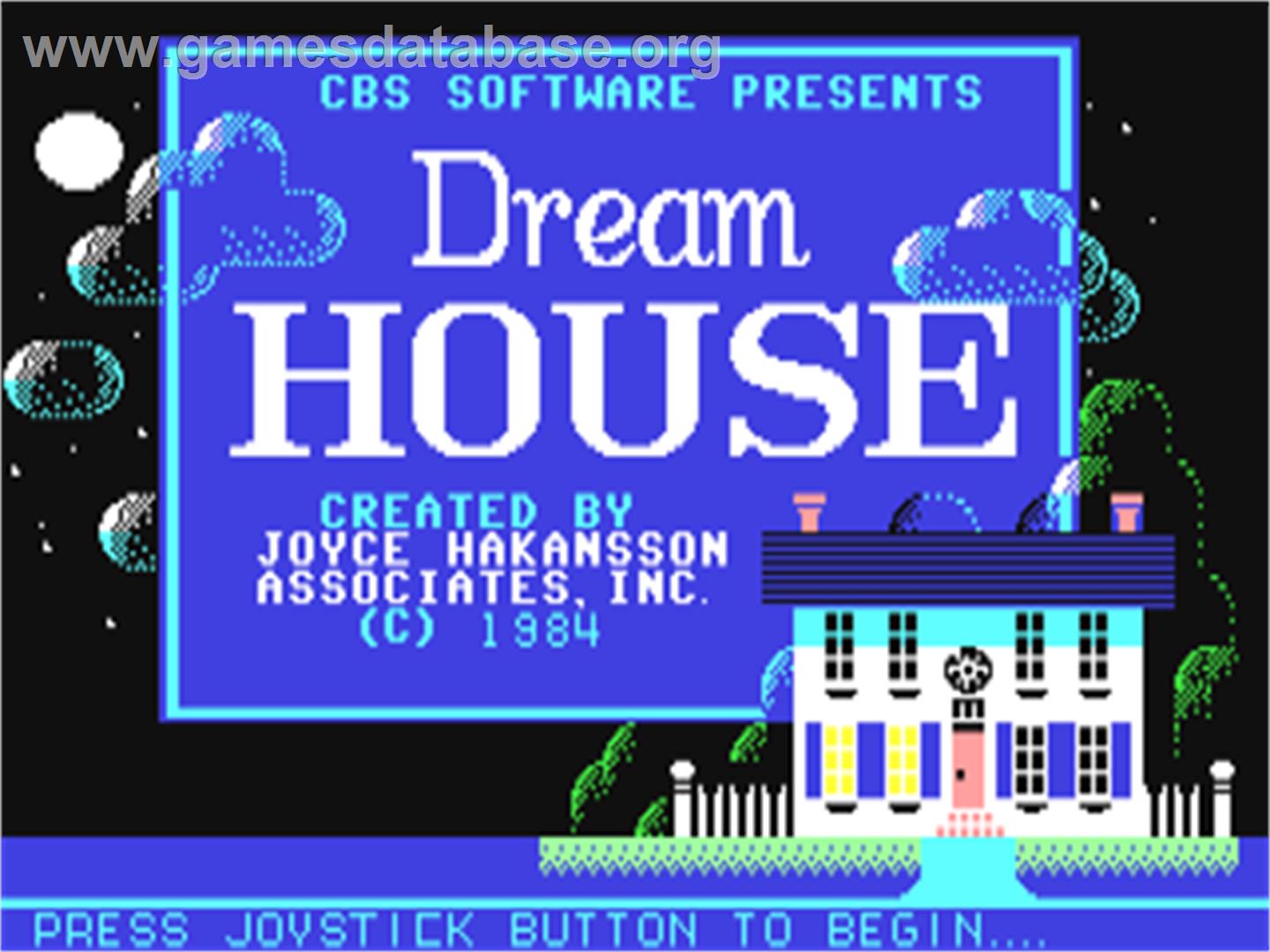 Dream House - Commodore 64 - Artwork - Title Screen