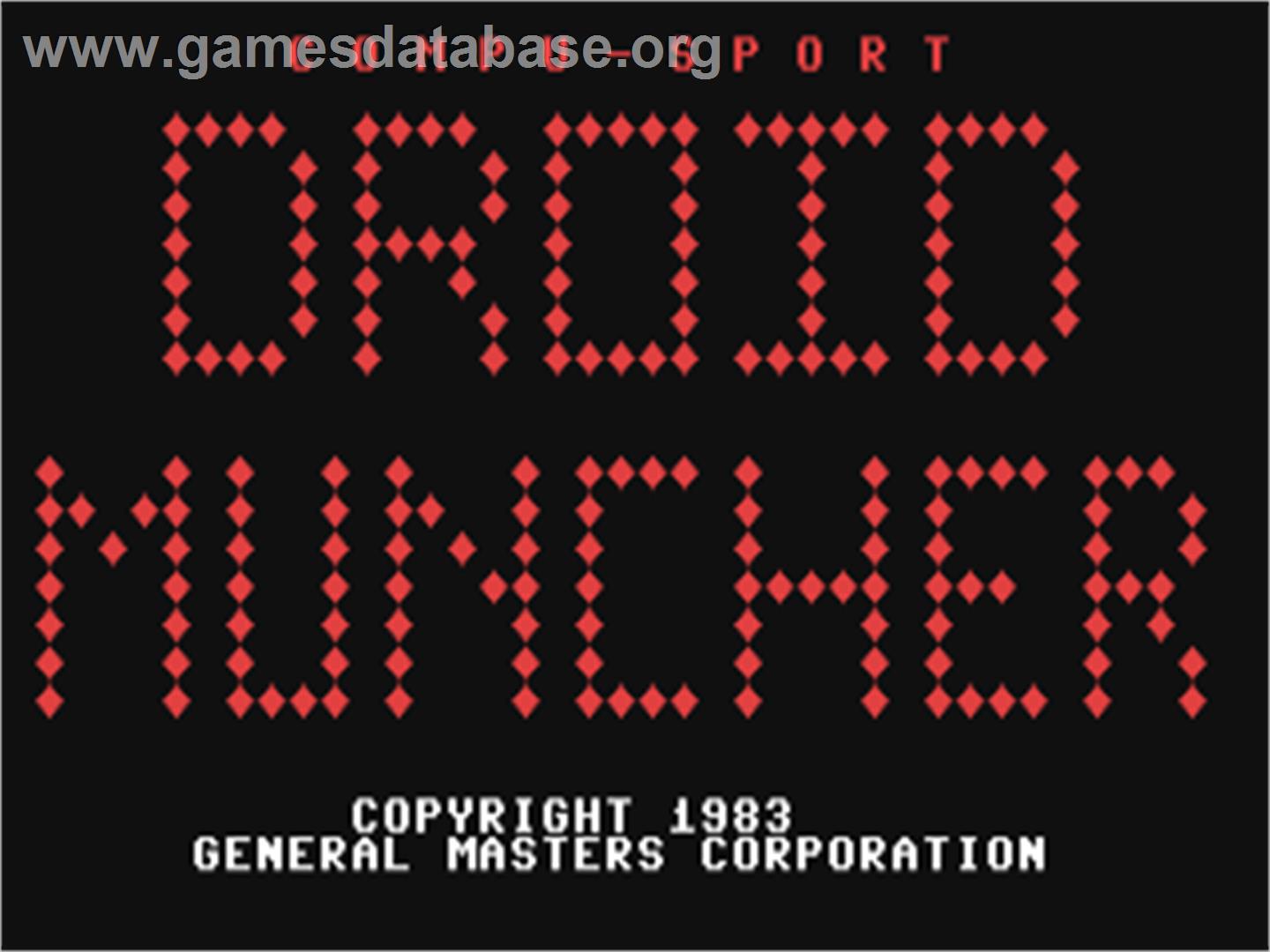 Droid Muncher - Commodore 64 - Artwork - Title Screen