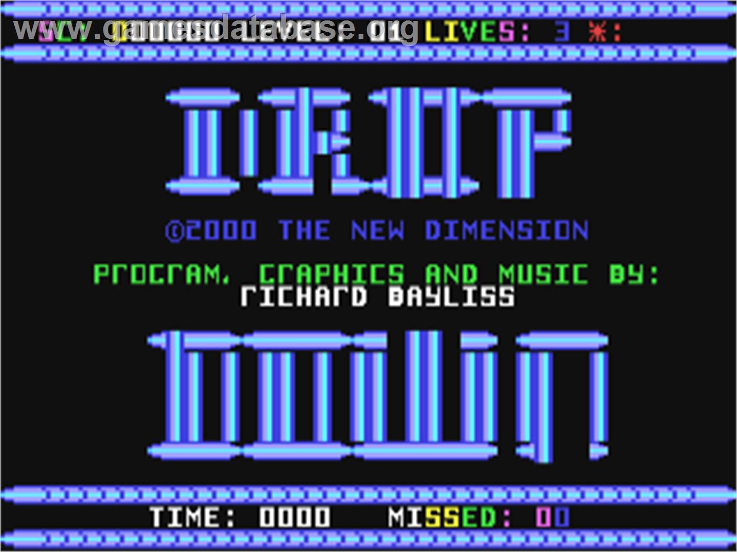 Drop Down - Commodore 64 - Artwork - Title Screen