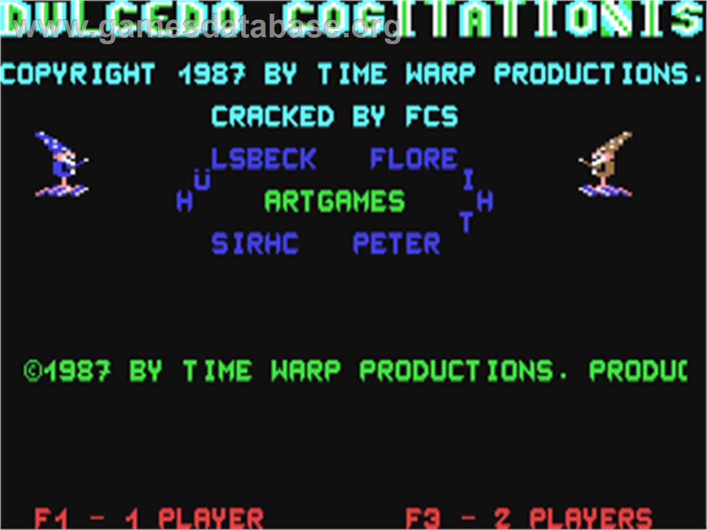 Dulcedo Cogitationis - Commodore 64 - Artwork - Title Screen