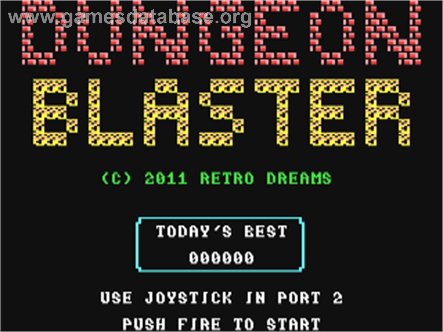 Dungeon Blaster - Commodore 64 - Artwork - Title Screen
