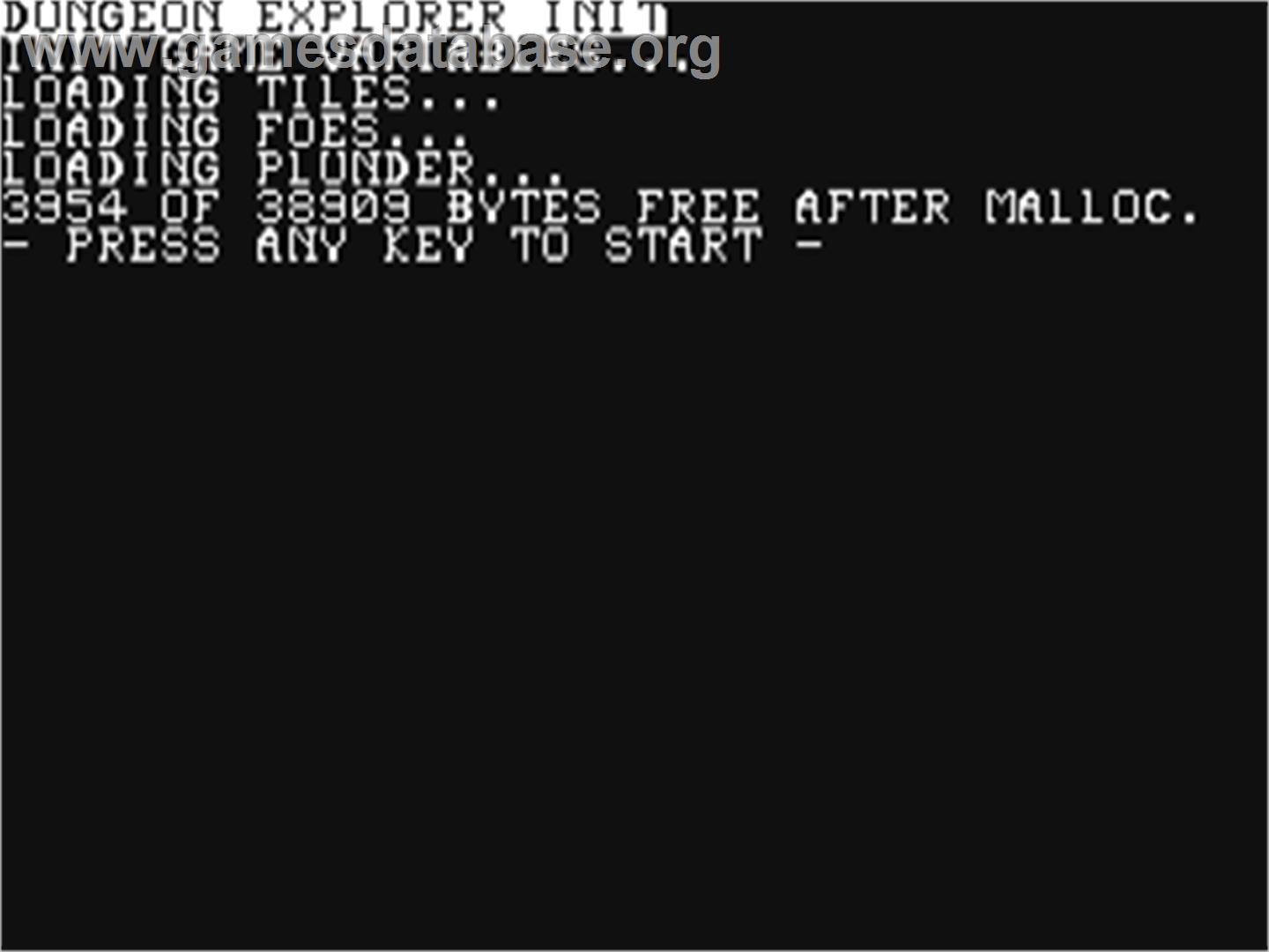 Dungeon Explorer - Commodore 64 - Artwork - Title Screen