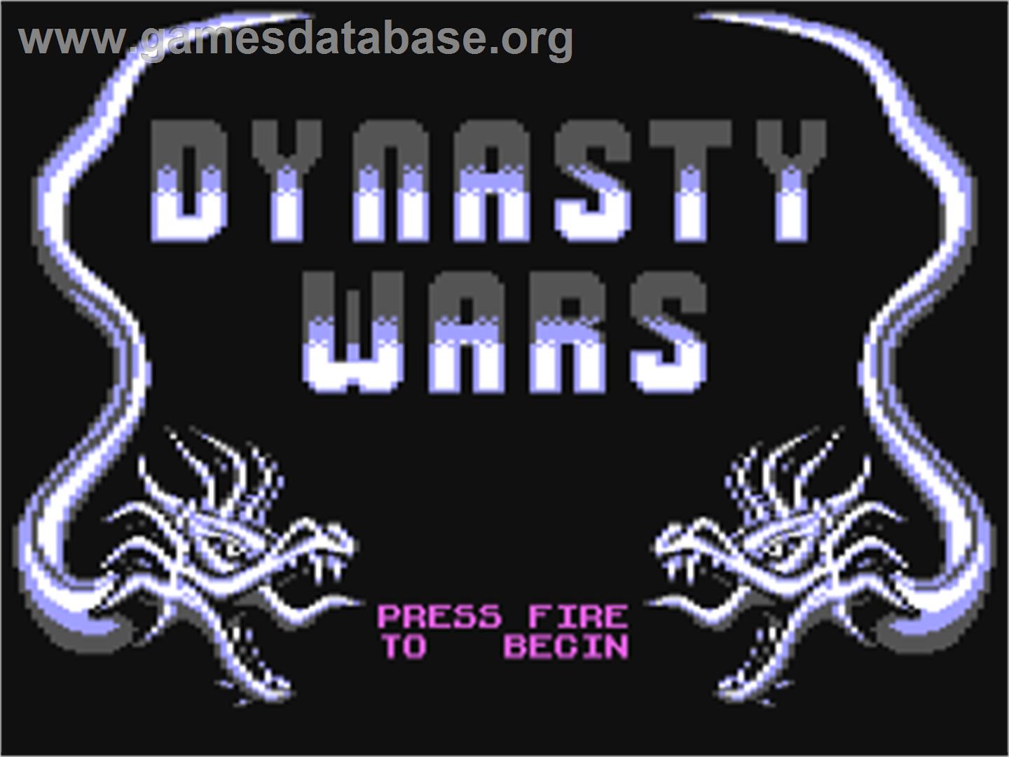 Dynasty Wars - Commodore 64 - Artwork - Title Screen