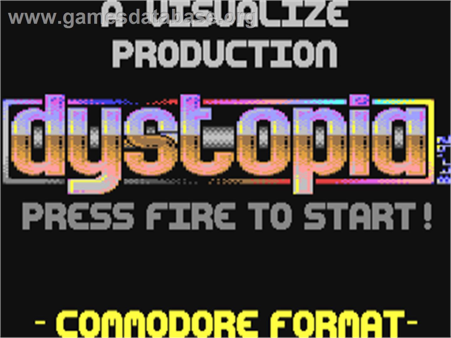 Dystopia - Commodore 64 - Artwork - Title Screen