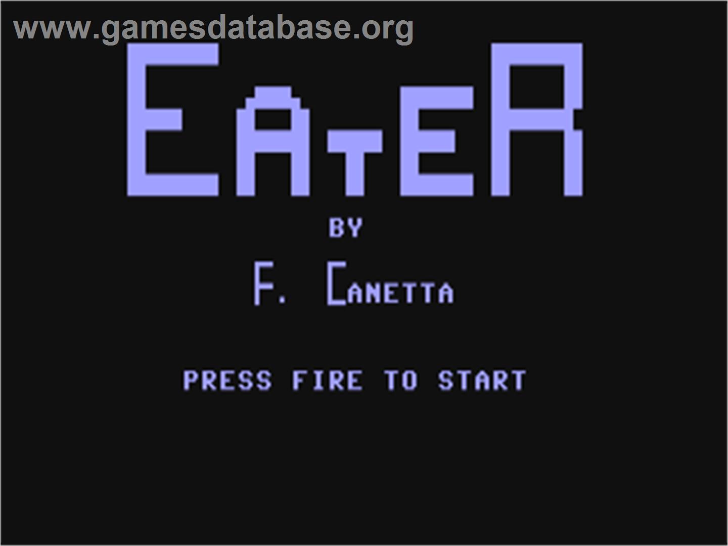 Eater - Commodore 64 - Artwork - Title Screen