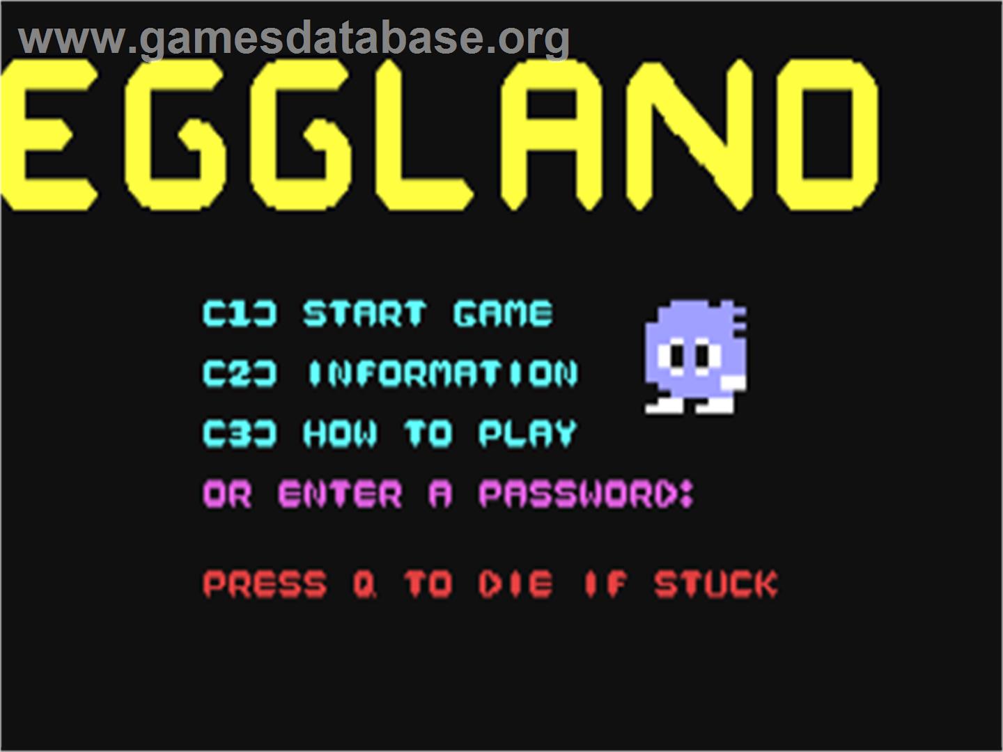 Eggland - Commodore 64 - Artwork - Title Screen