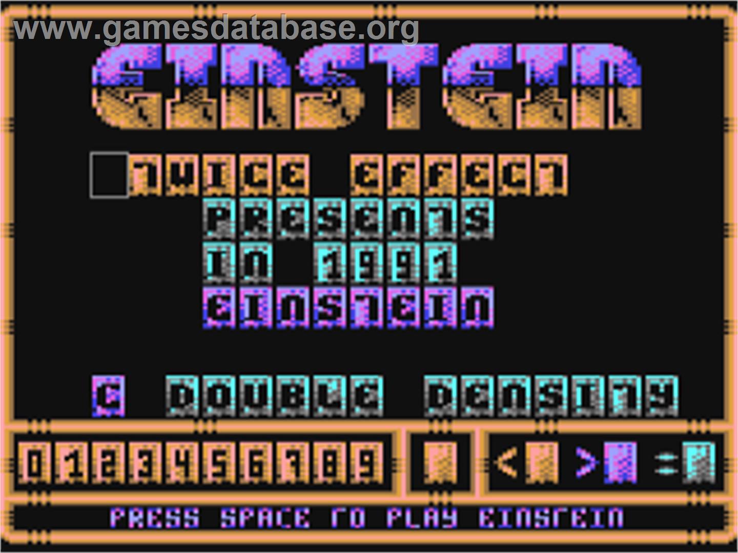 Einstein - Commodore 64 - Artwork - Title Screen