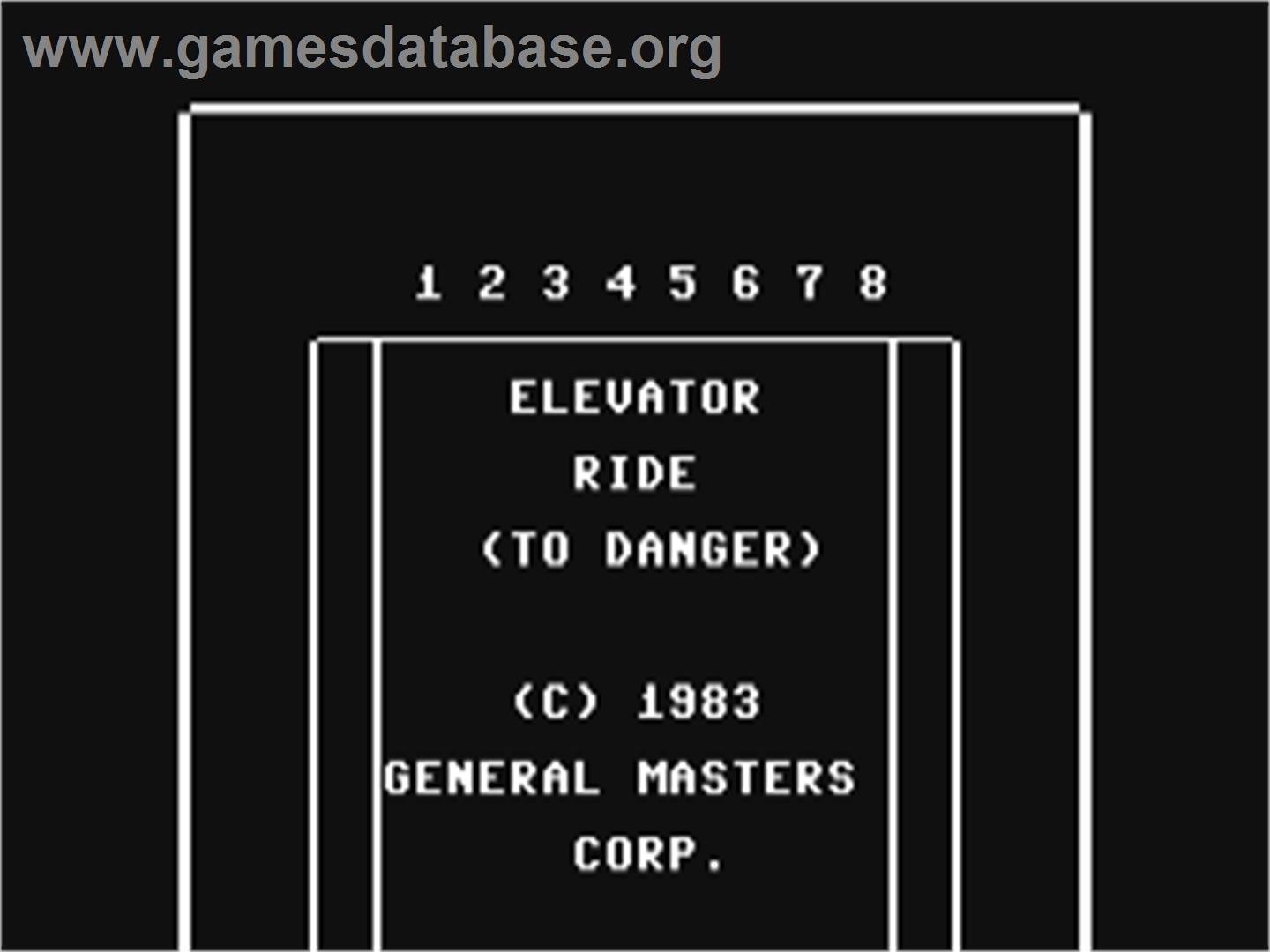 Elevator Ride - Commodore 64 - Artwork - Title Screen