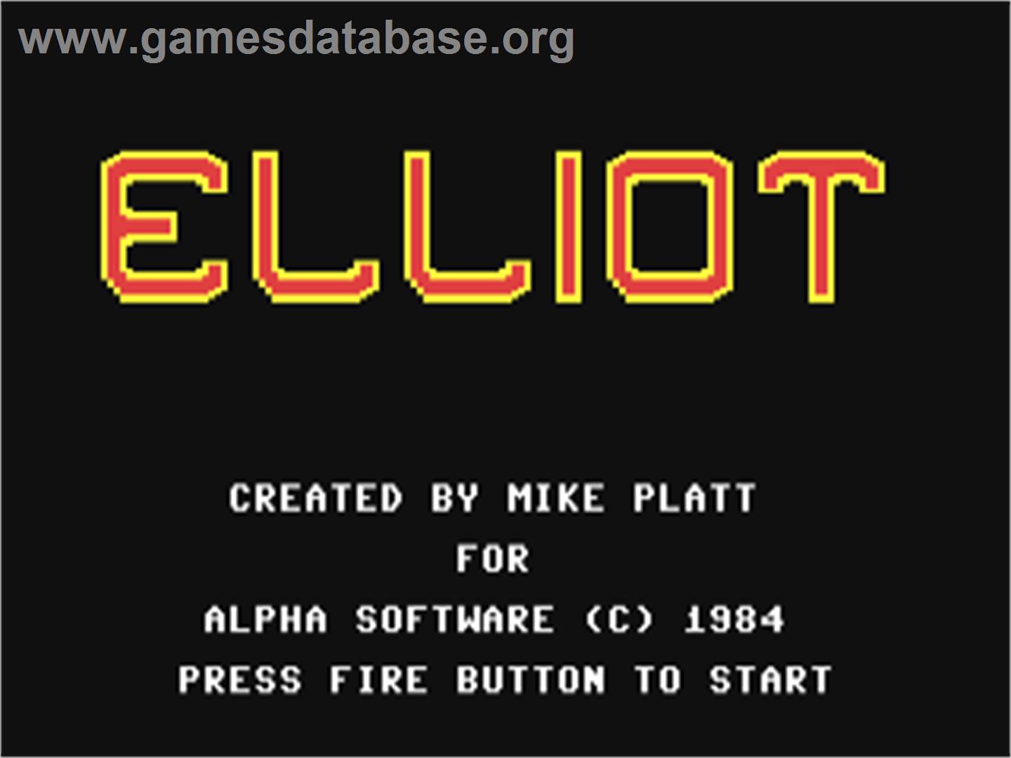 Elliot - Commodore 64 - Artwork - Title Screen