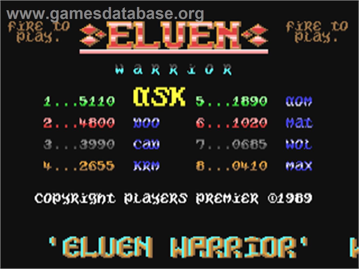 Elven Warrior - Commodore 64 - Artwork - Title Screen