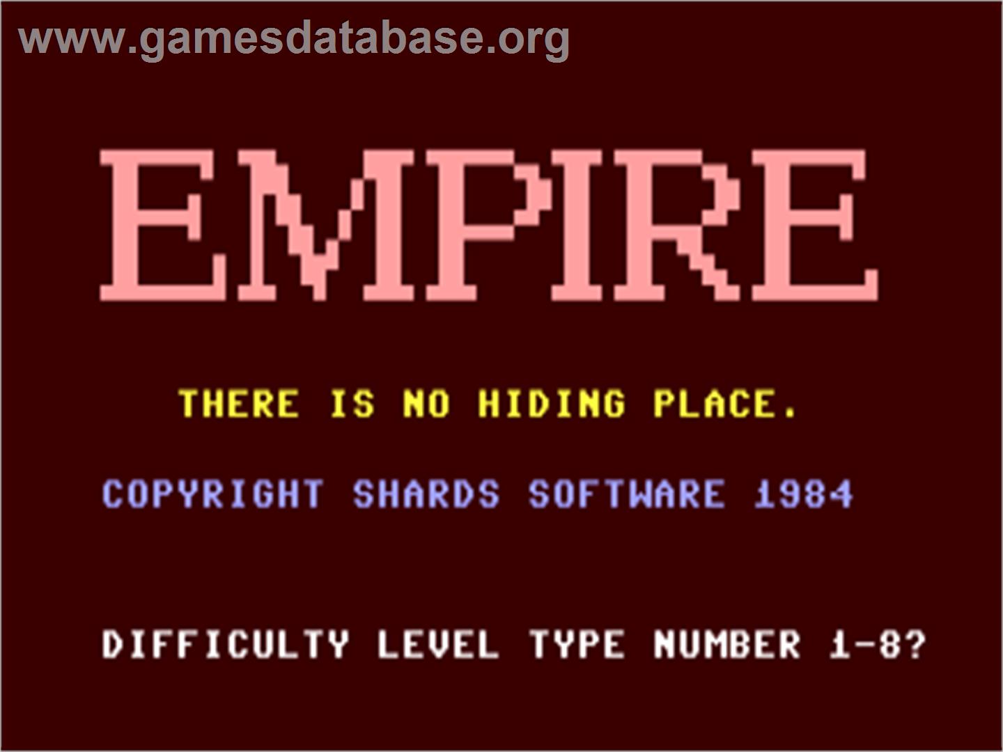 Empire! - Commodore 64 - Artwork - Title Screen