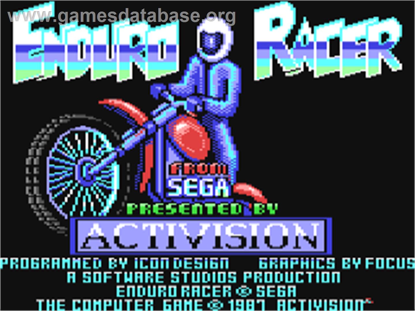 Enduro Racer - Commodore 64 - Artwork - Title Screen