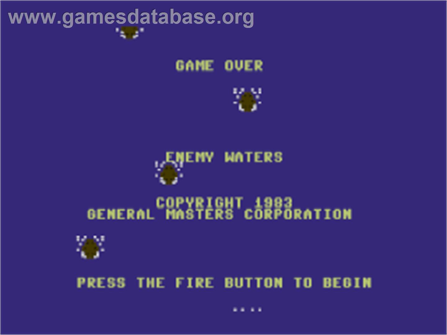 Enemy Waters - Commodore 64 - Artwork - Title Screen