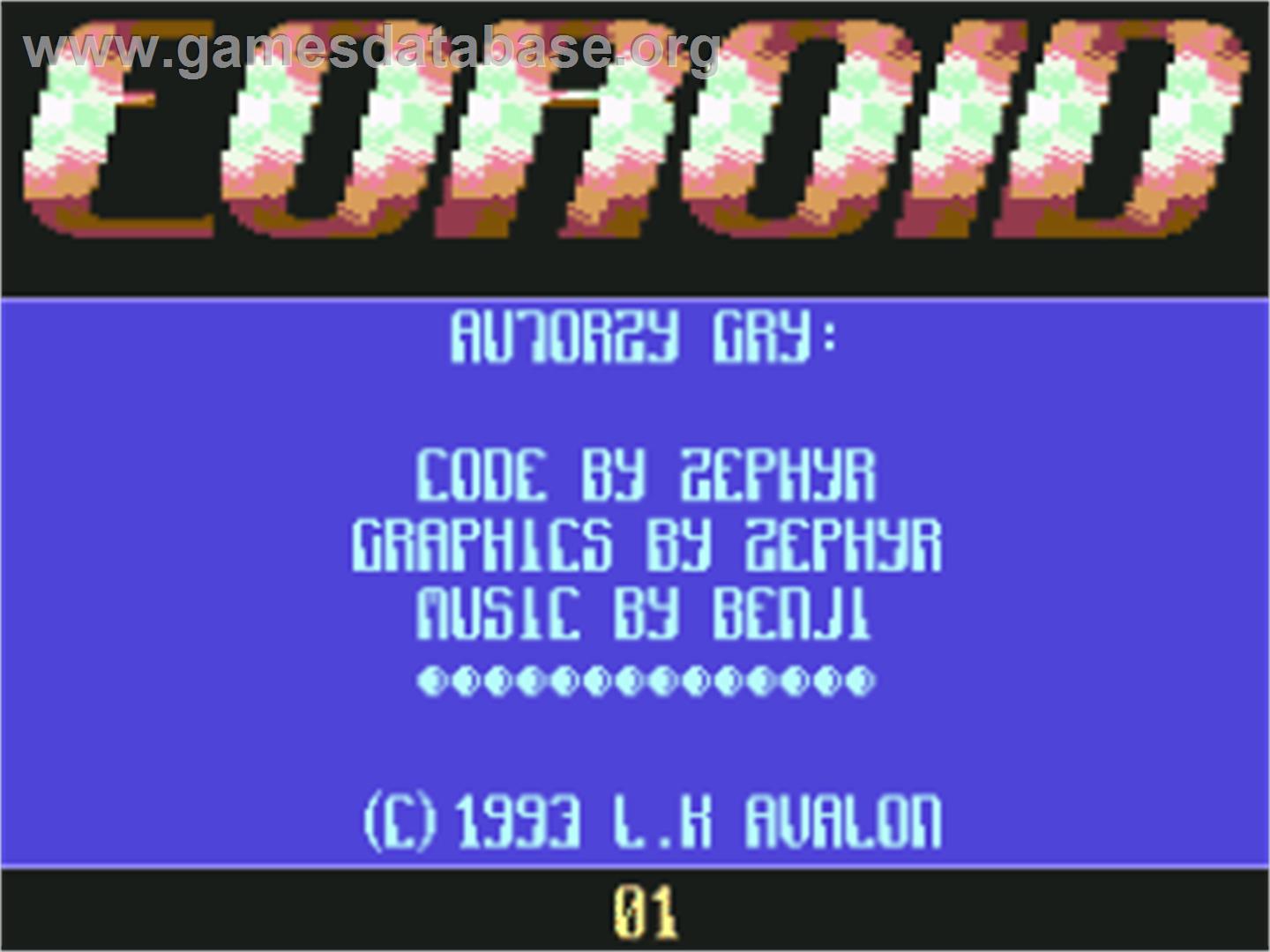 Eoroid - Commodore 64 - Artwork - Title Screen