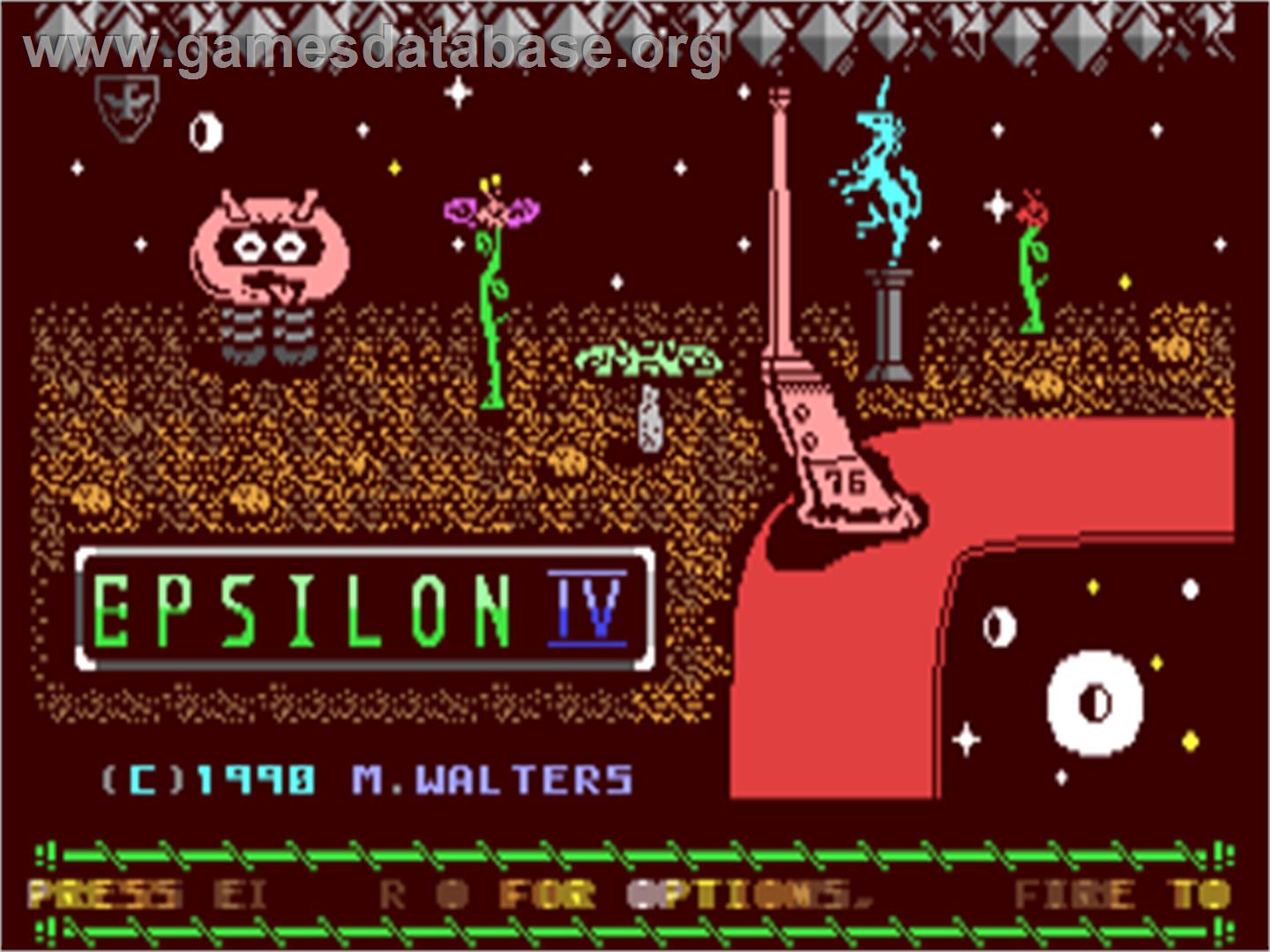 Epsilon 4 - Commodore 64 - Artwork - Title Screen
