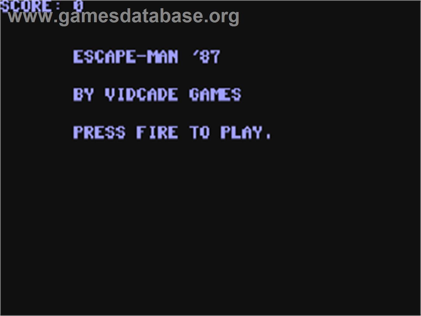Escape-man '87 - Commodore 64 - Artwork - Title Screen