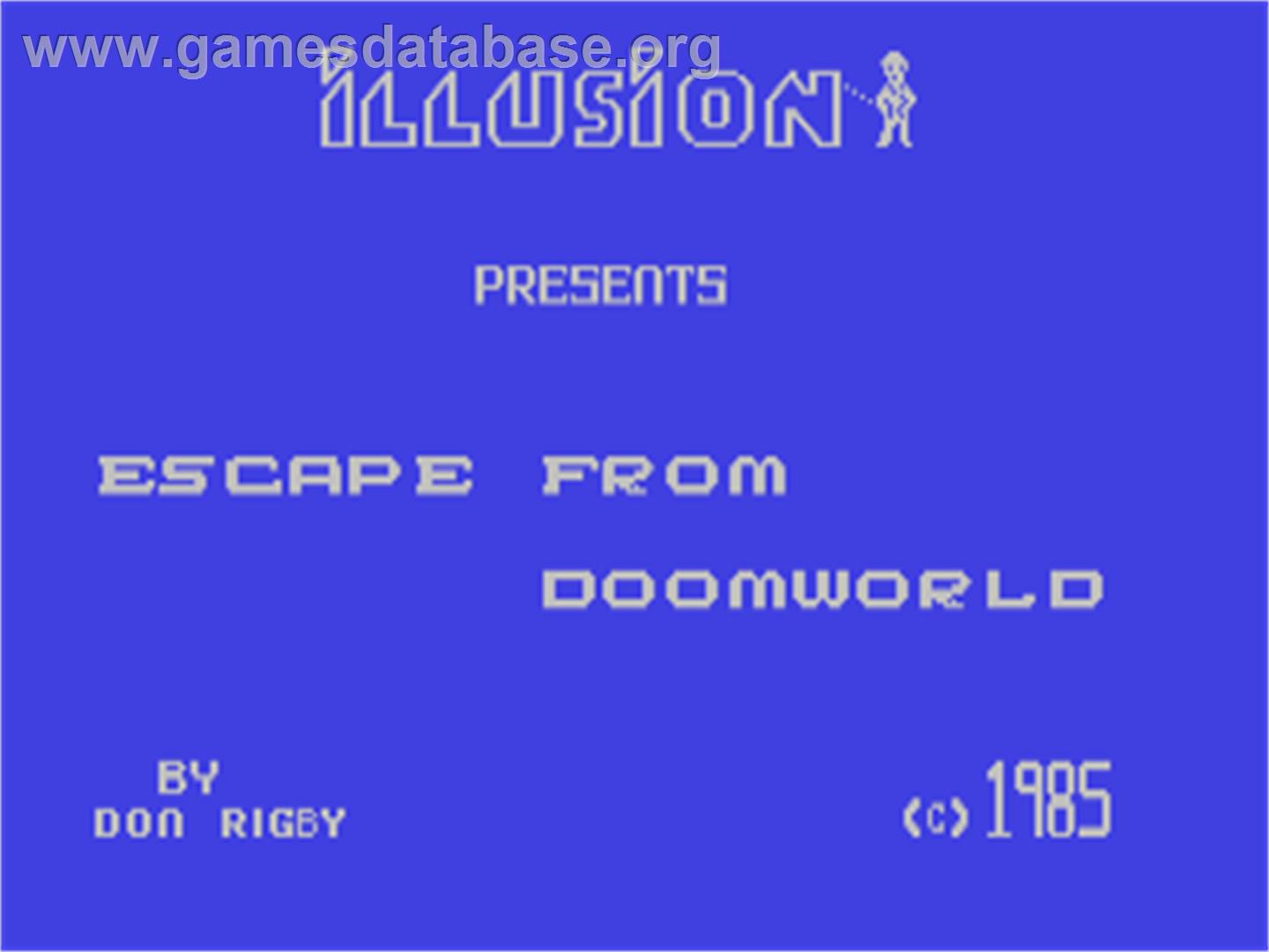 Escape From Doomworld - Commodore 64 - Artwork - Title Screen