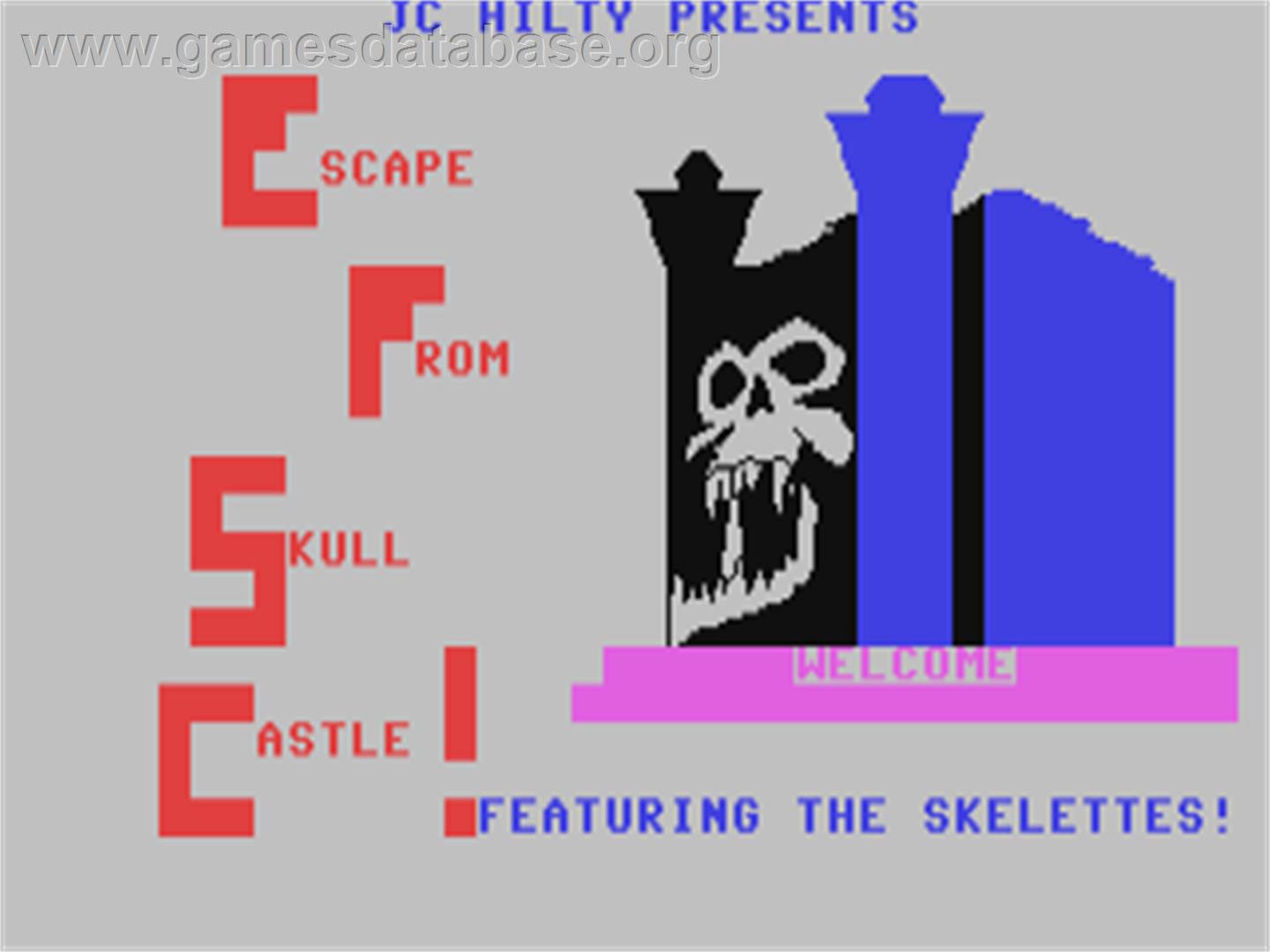 Escape From Skull Castle - Commodore 64 - Artwork - Title Screen