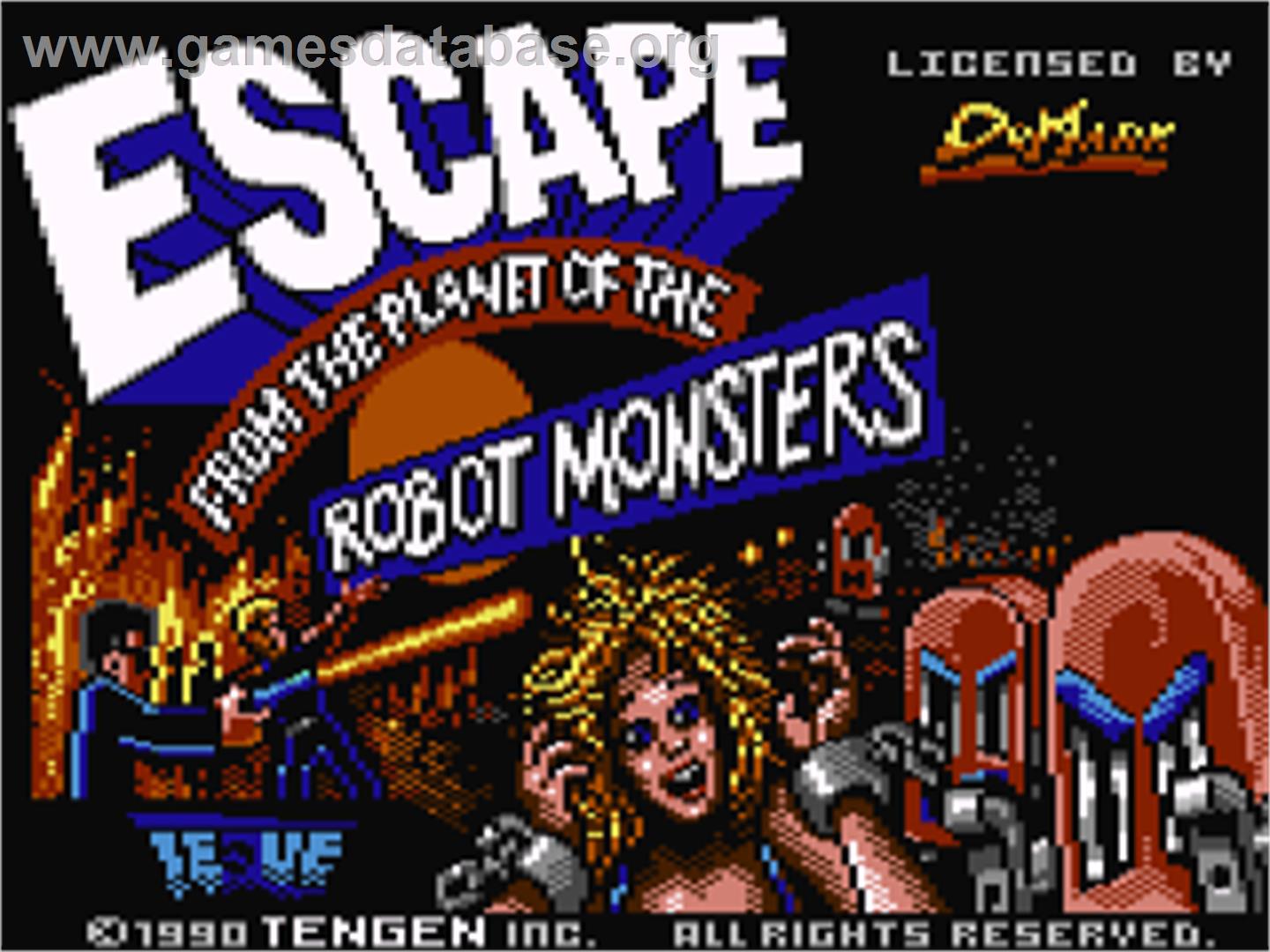 Escape from the Planet of the Robot Monsters - Commodore 64 - Artwork - Title Screen