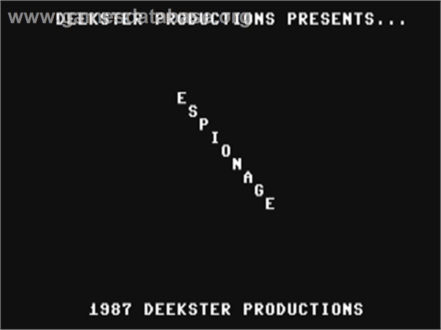 Espionage - Commodore 64 - Artwork - Title Screen