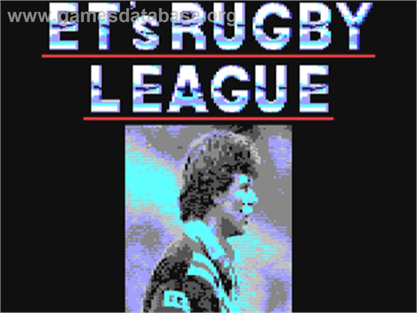 Et's Rugby League - Commodore 64 - Artwork - Title Screen