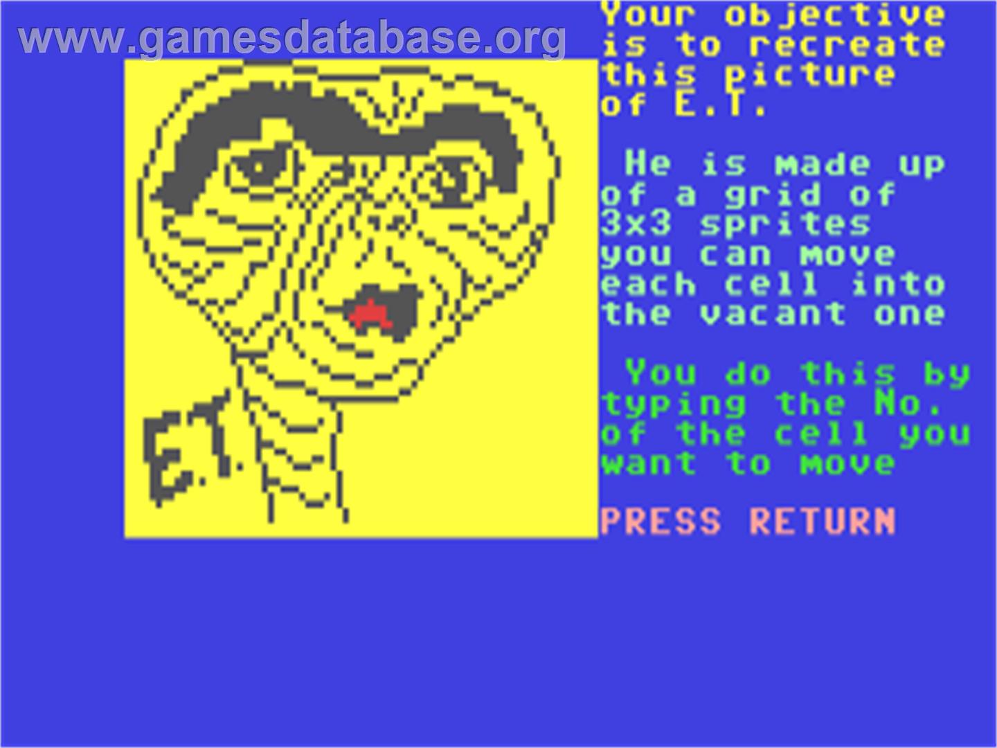 Et Puzzle - Commodore 64 - Artwork - Title Screen