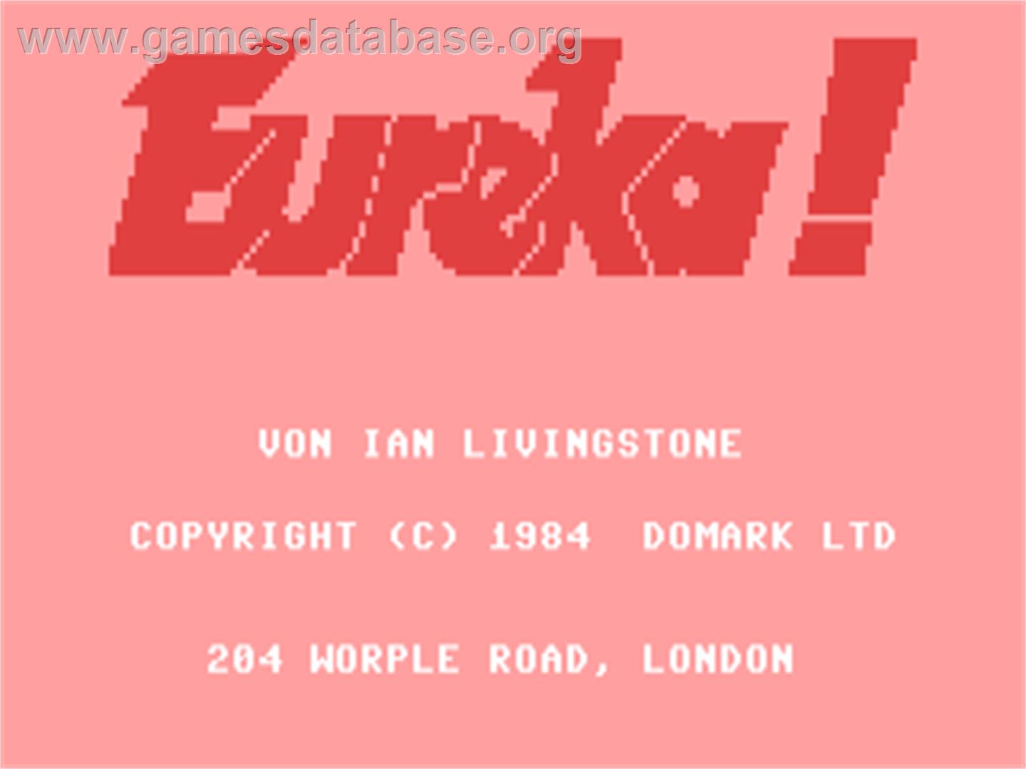 Eureka! - Commodore 64 - Artwork - Title Screen