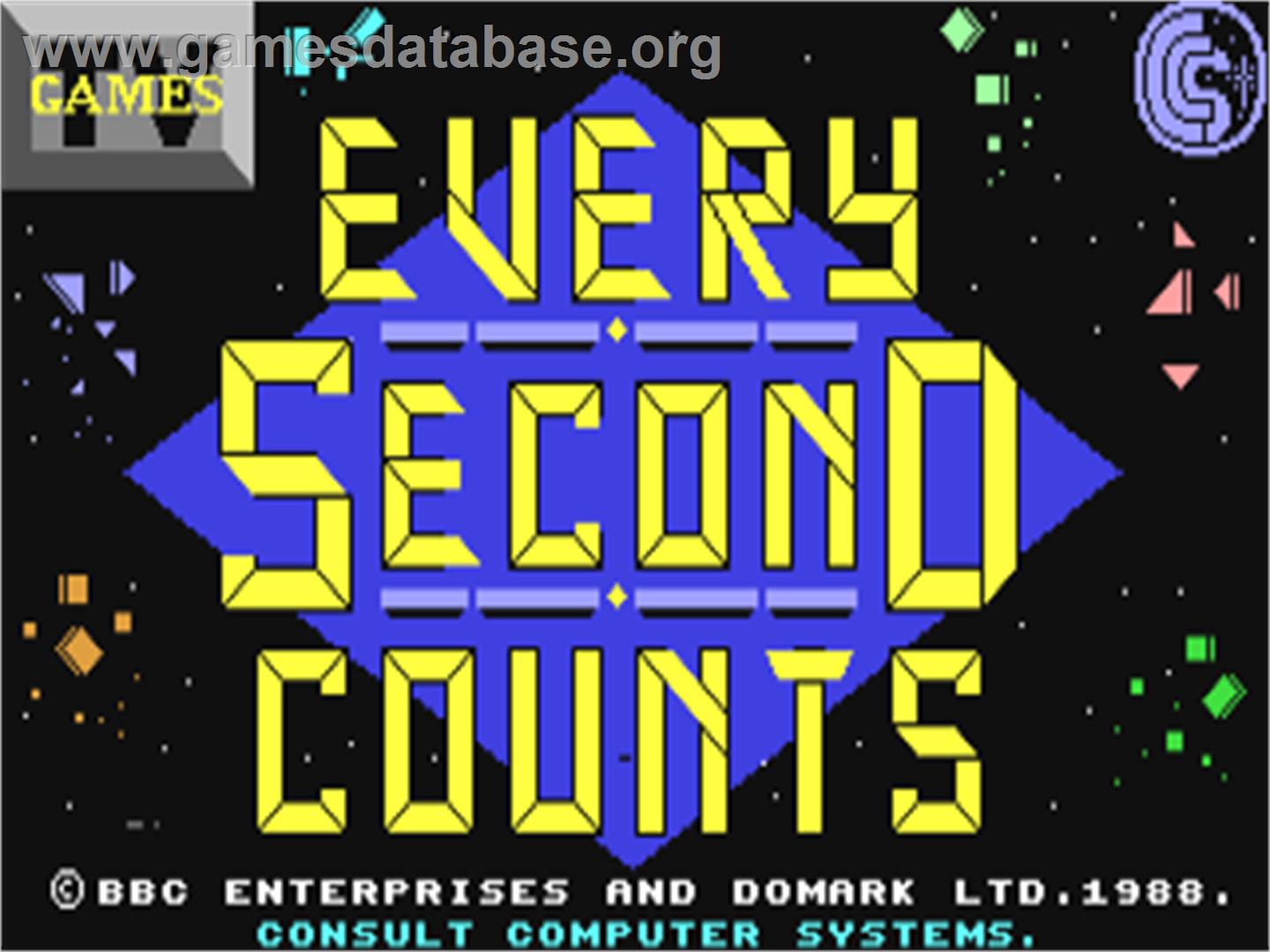 Every Second Counts - Commodore 64 - Artwork - Title Screen