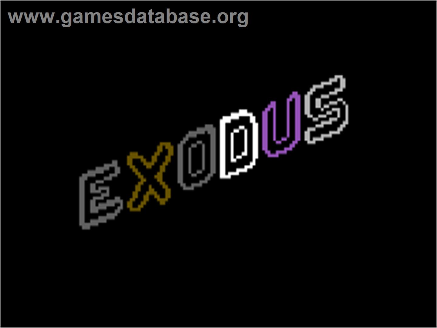 Exodus (Firebird) - Commodore 64 - Artwork - Title Screen