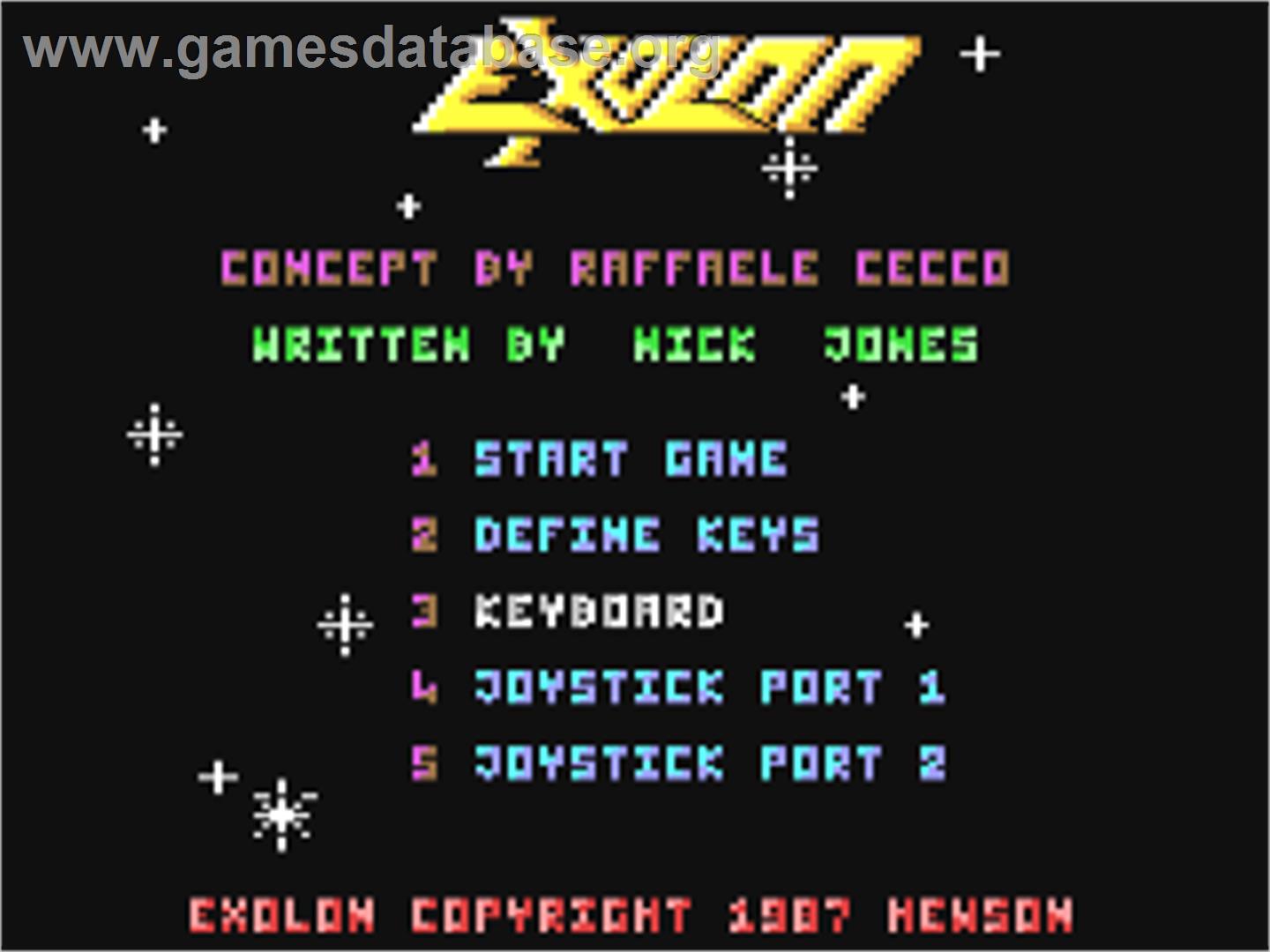 Exolon - Commodore 64 - Artwork - Title Screen