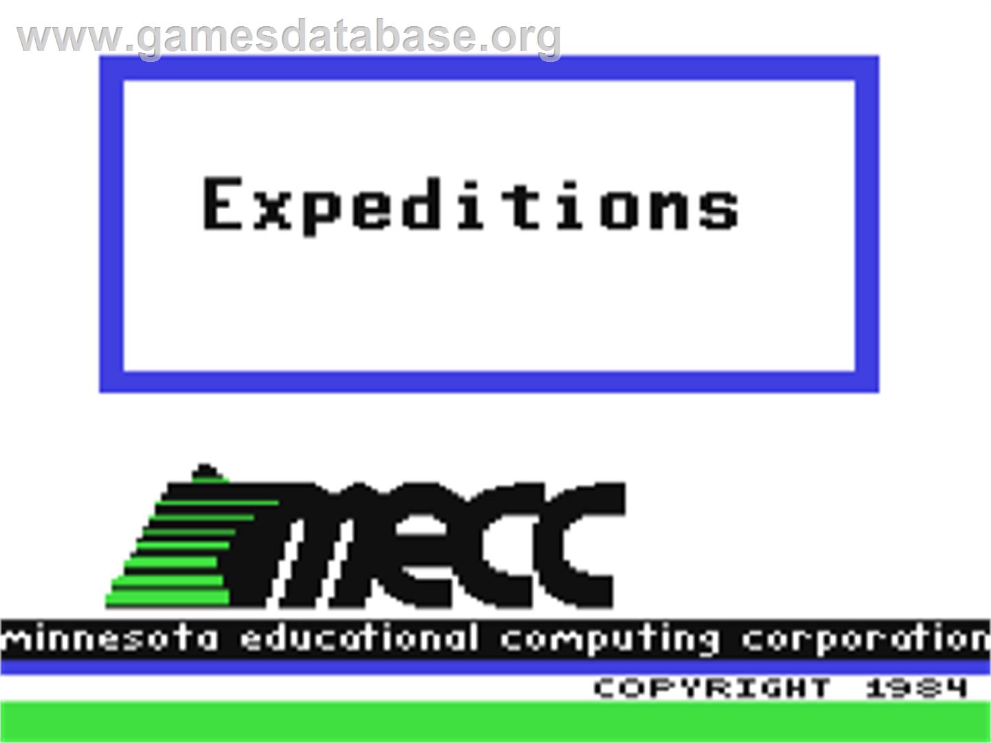 Expeditions - Commodore 64 - Artwork - Title Screen