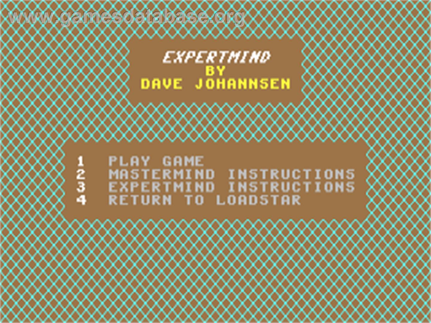 Expertmind - Commodore 64 - Artwork - Title Screen