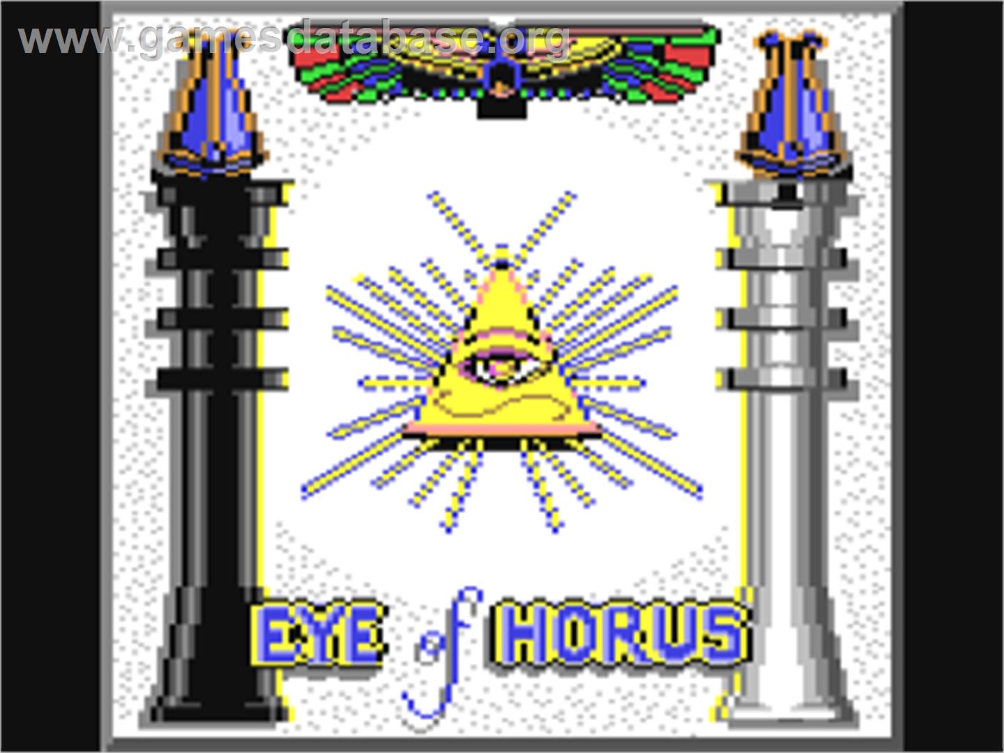 Eye Of Horus - Commodore 64 - Artwork - Title Screen